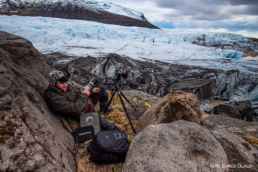 On a glacier